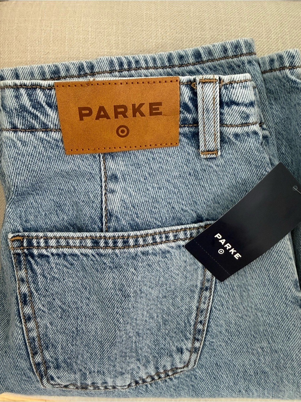 PARKE Light Wash Denim Jeans